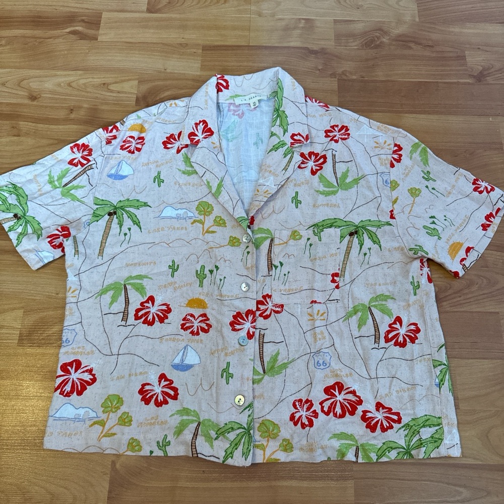 PacSun LA Hearts Hawaiian Shirt